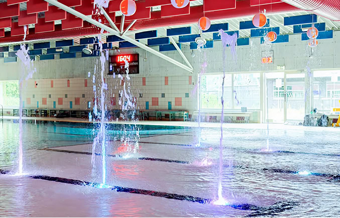 Suelo de la piscina interactiva Área H20