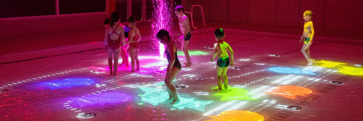 Suelo de la piscina interactiva Área H20